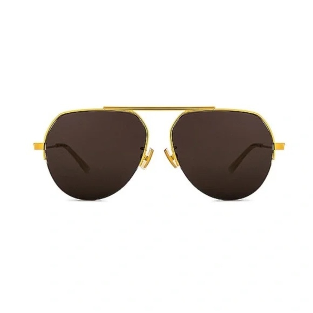 Bottega Veneta Gold Frame Aviator Sunglasses